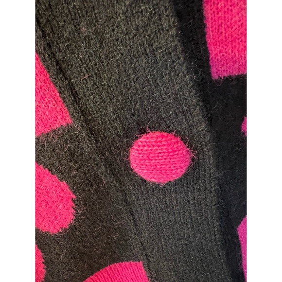 ENTRO Cute fuchsia and black cardigan S M L - Picture 7 of 7